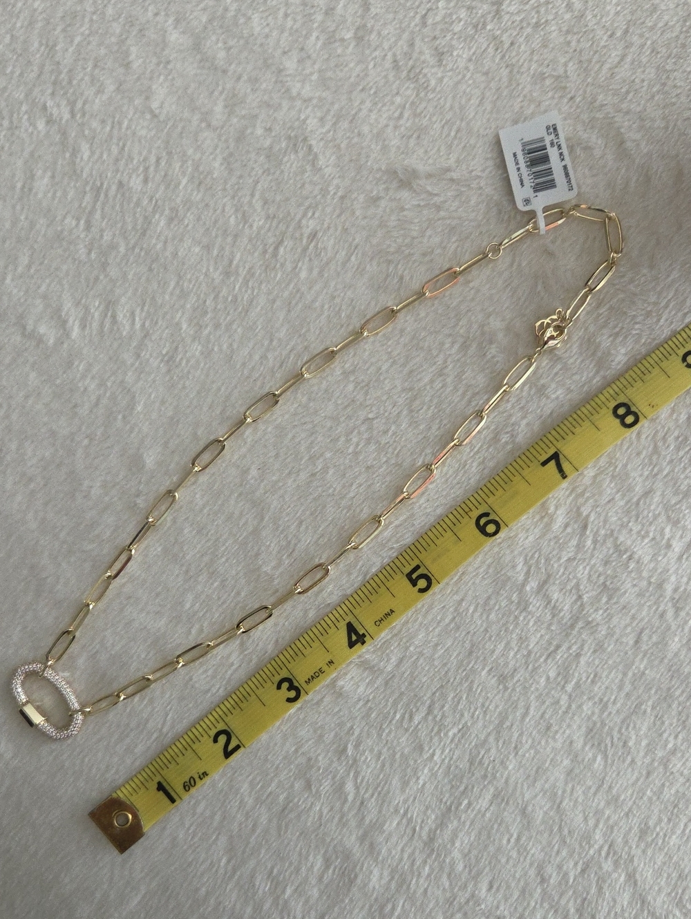 NWT Kendra Scott Emery Necklace Gold Pave Crystal Link New - Picture 8 of 8